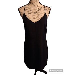 J crew sleeveless adjustable knee length dress Size 2 Black Sexy Y2K City